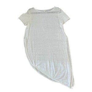 Eileen Fisher Women’s Organic Linen Asymmetrical Tunic Sweater Size Large White